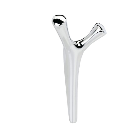 Amerock Kodiak Contemporary Double Prong Polished Chrome Wall Hook HBX3701726